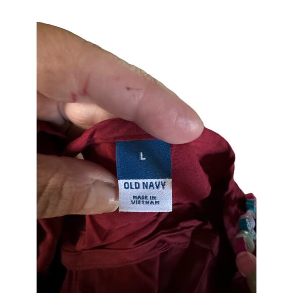 Shirt Ruffled Sleeve Romantic Maxi Burgundy Dress Ruched  Chest and Open Back - Picture 6 of 7